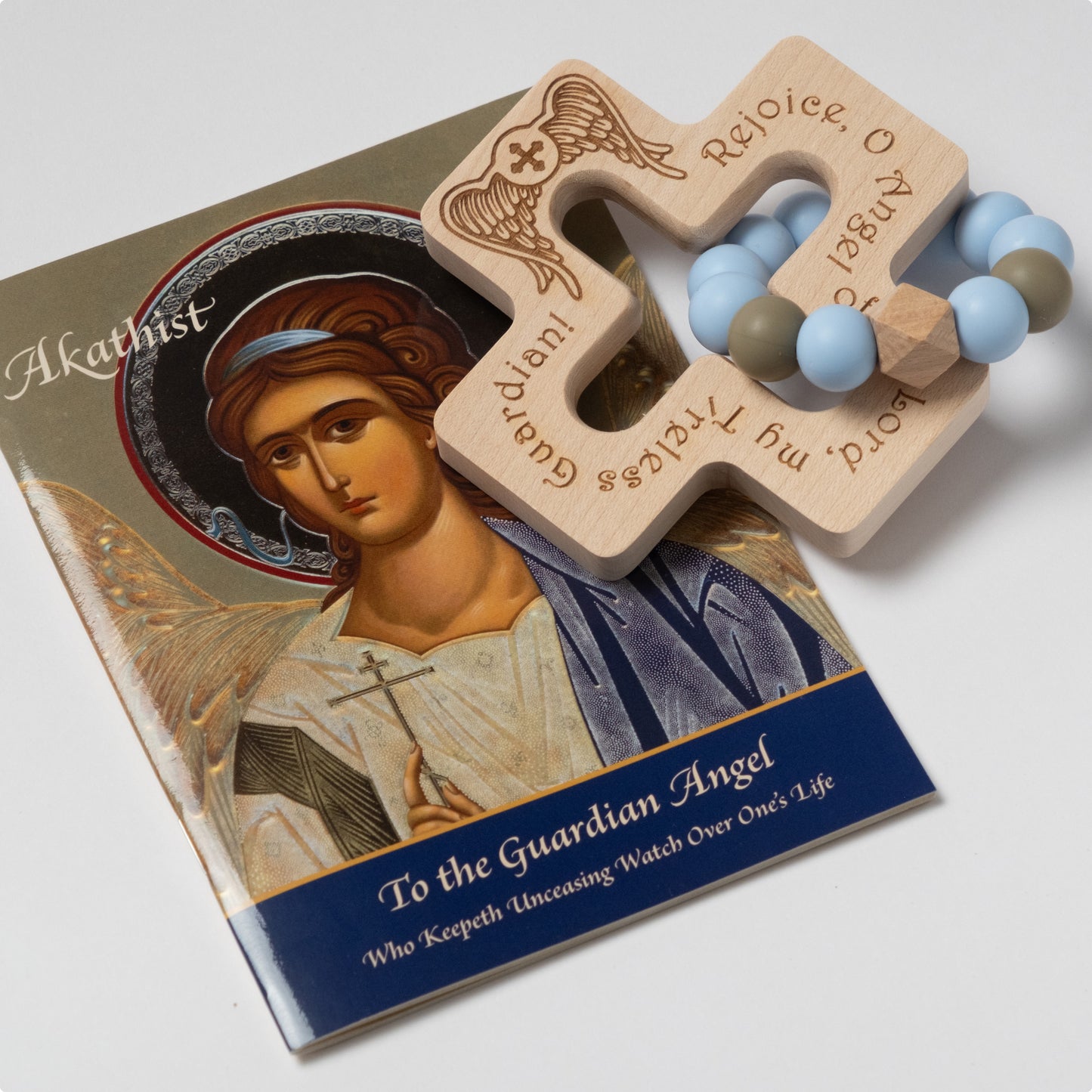 Guardian Angel Cross Teether and Akathist