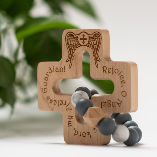 Guardian Angel Cross Teether and Akathist